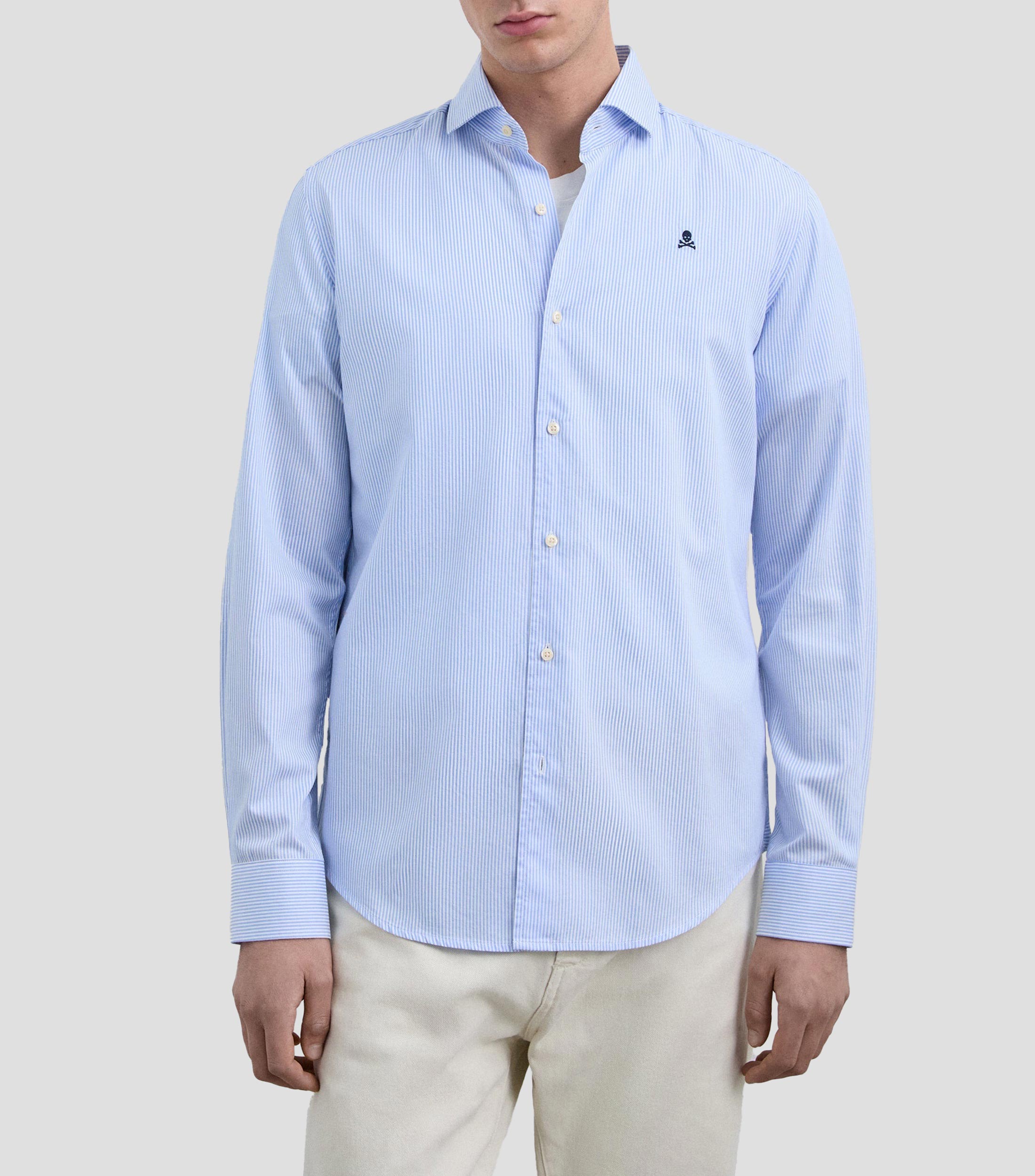 Camisa lisa manga larga Hombre